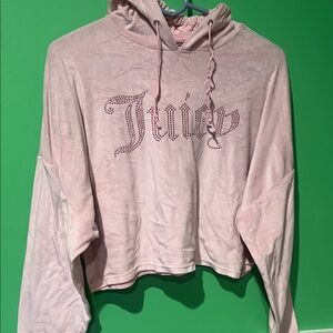 Juicy Couture Light Pink Rhinestone Hoodie size large